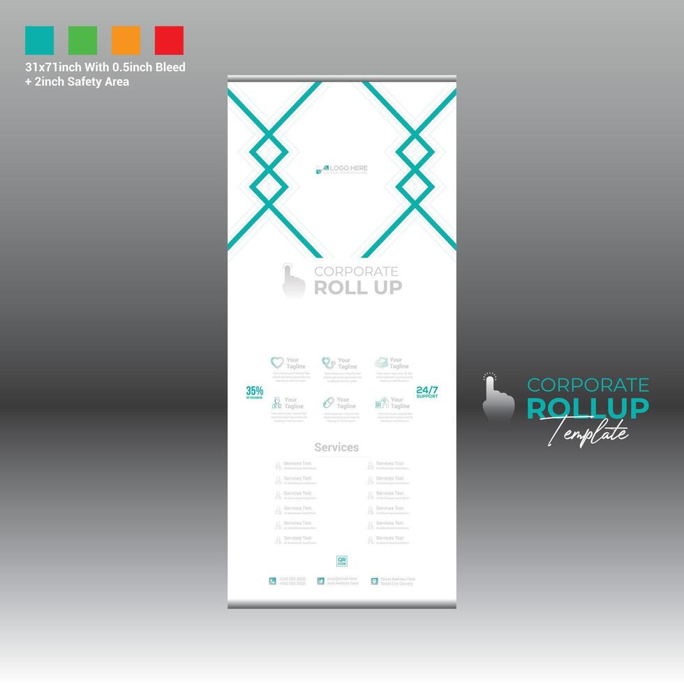 roll up banner for any best use vector