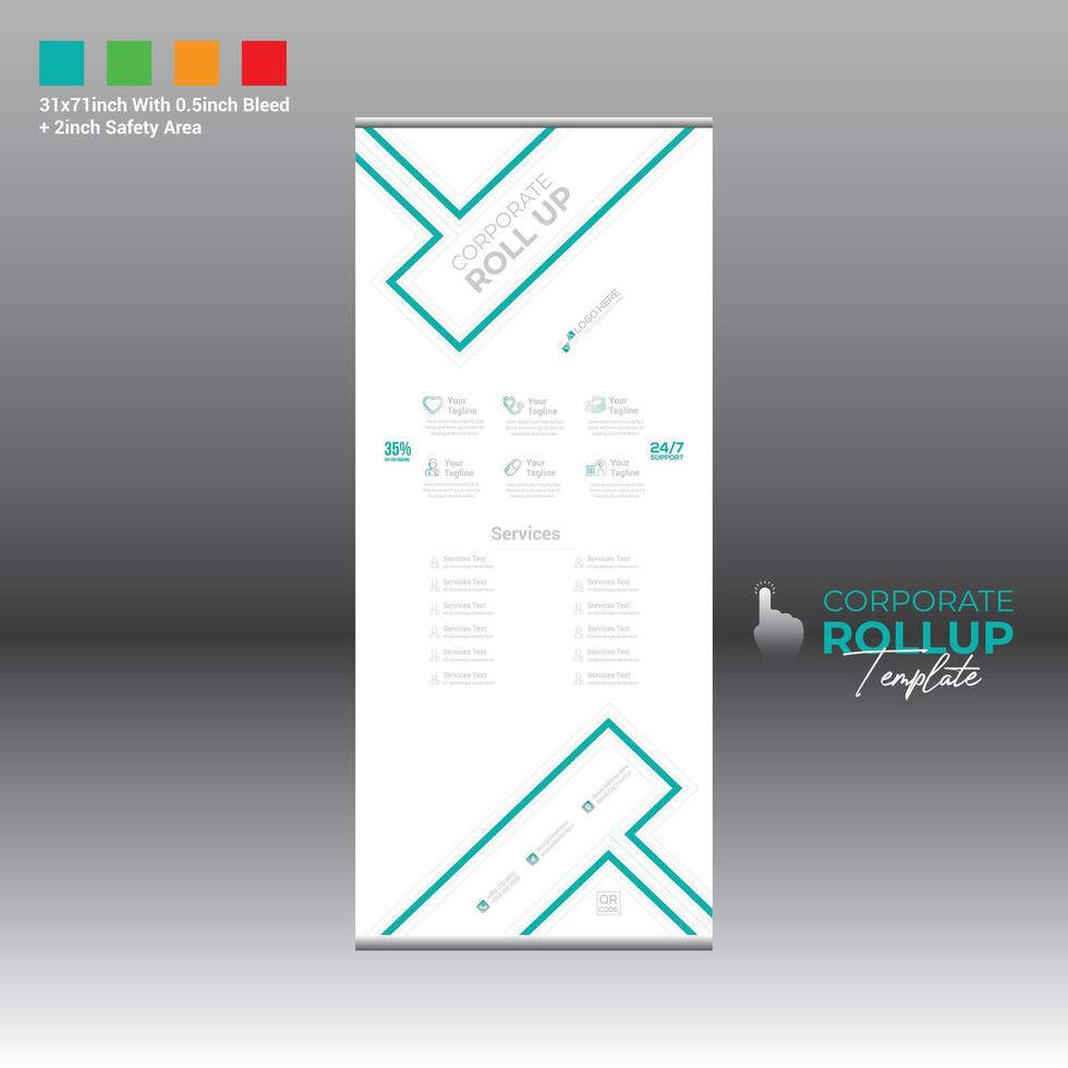 roll up banner for any best use vector