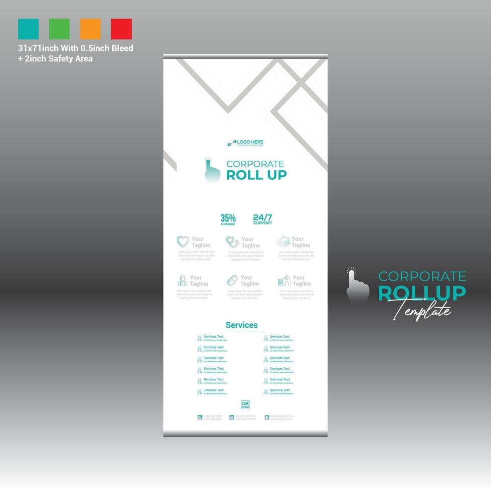 roll up banner for any best use vector