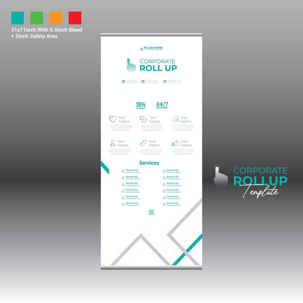 roll up banner for any best use vector