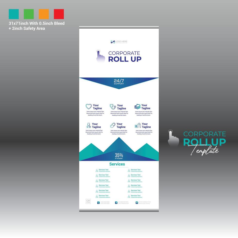 roll up banner for any best use vector