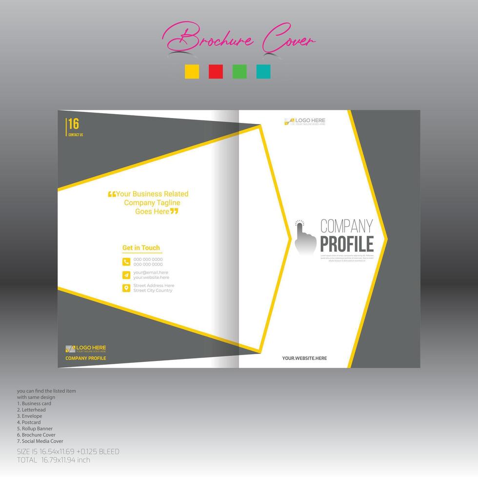 brochure cover design for corporate and any use vector