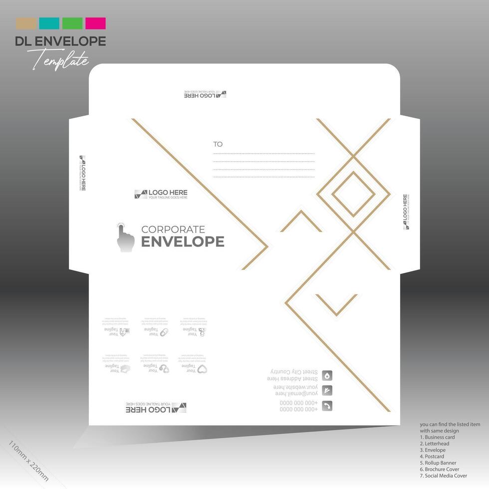 envelope for corporate and any use vector