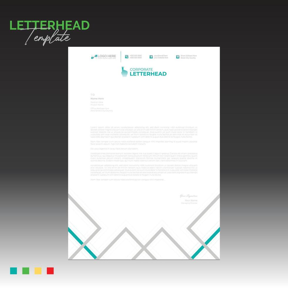 letterhead for any best company use vector