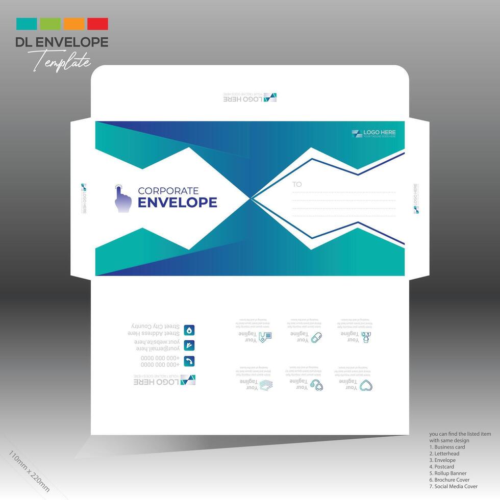 envelope for corporate and any use vector