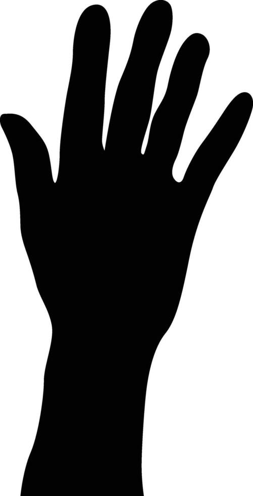 Silhouette of hand pose illustration vector