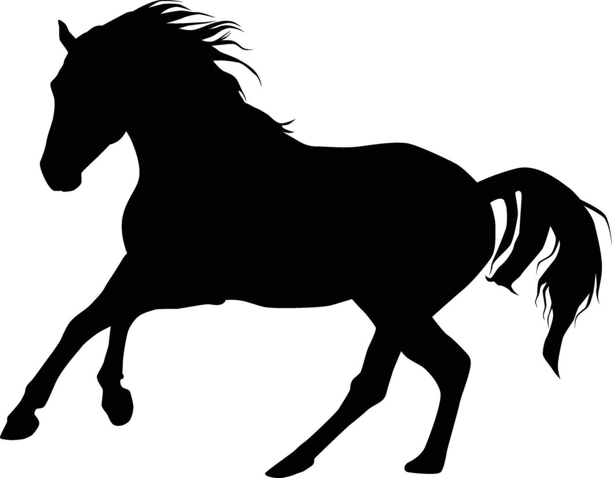 Horse silhouette illustration in vector