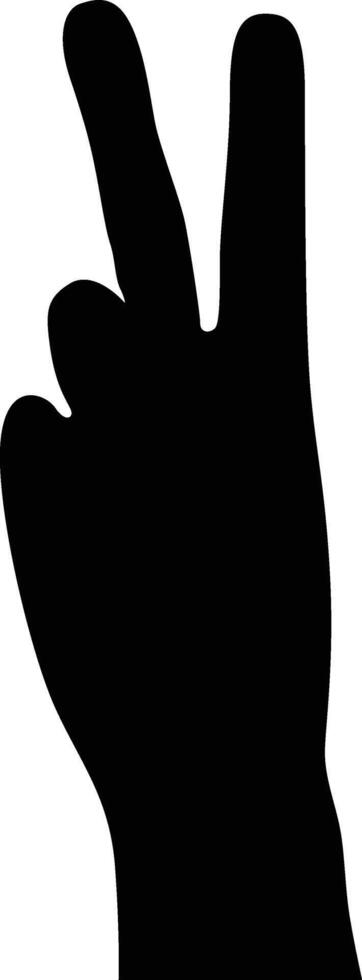 Silhouette of hand pose illustration vector
