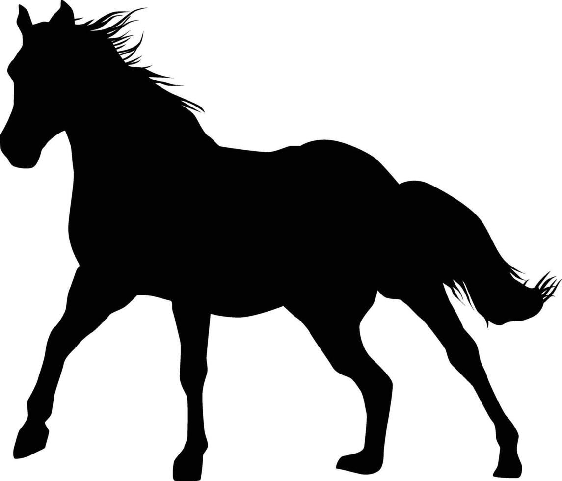 caballo silueta ilustración en vector