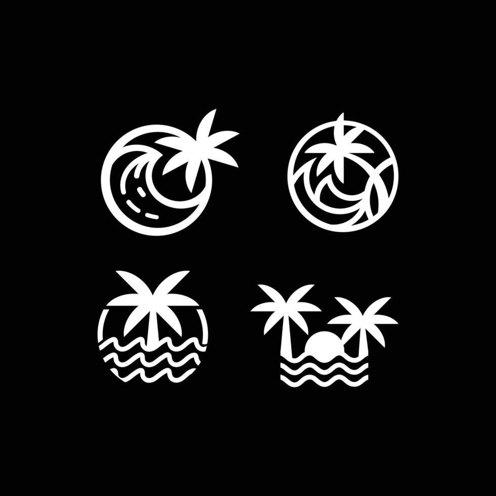 Island surf logo vector