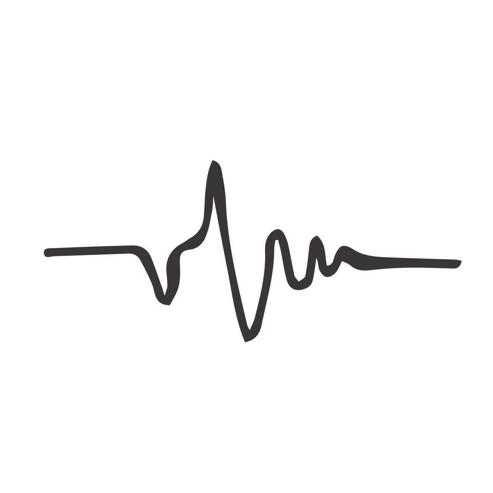 corazón Velocidad icono en garabatear bosquejo líneas. humano legumbres línea bip grafico en vector