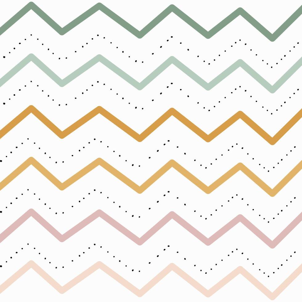 Neutral Boho Pattern, Childish Zigzag Waves, line pattern suitable for any propose clothing product, children fashion, wrapping paper, wallpaper, bag pattern design vector