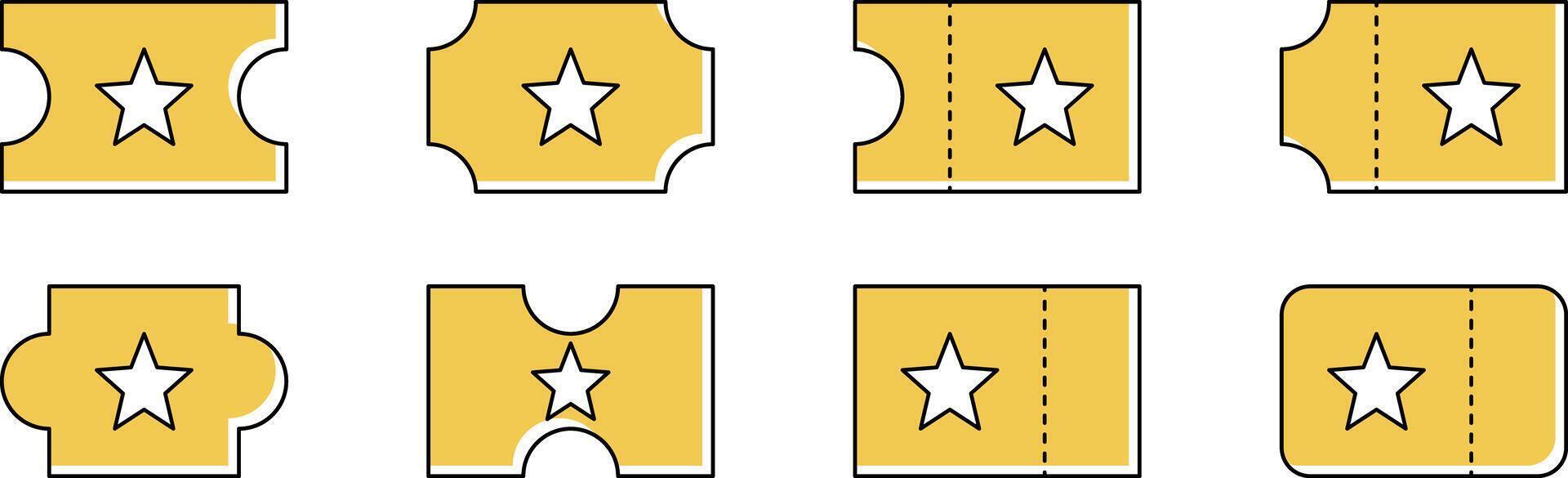 star coupon set icon, trendy and simple vector. design for app, web, poster, social media. vector
