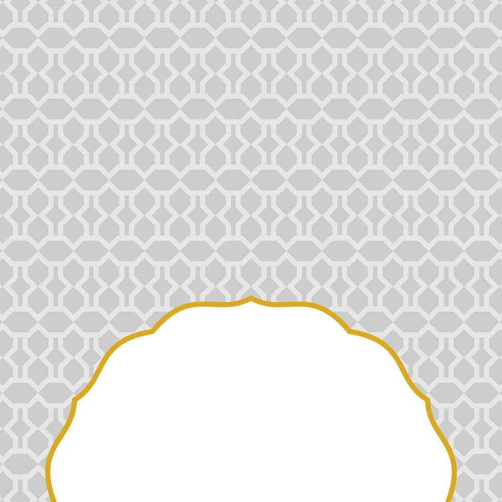 Islamic gray poster template with copy space. vector design with empty space for text and images.