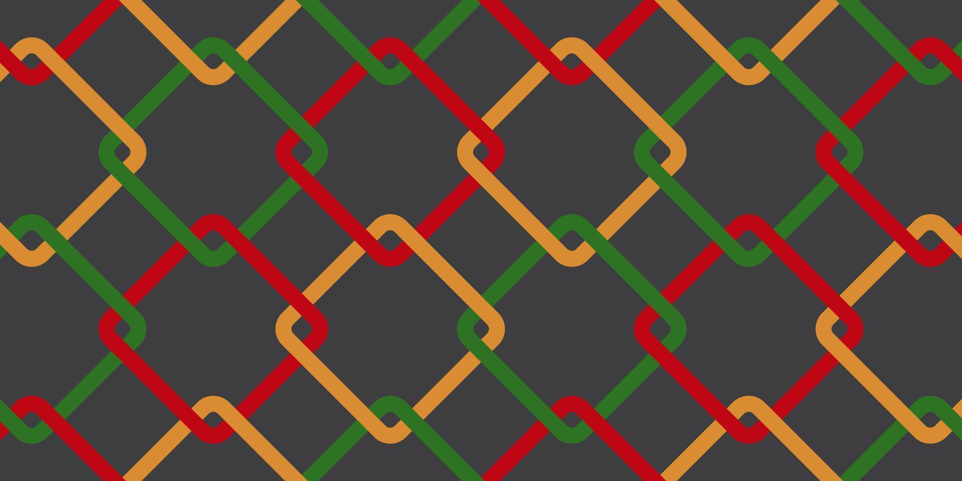 Juneteenth background iron wire pattern. black, red, yellow, green design with empty space for text. vector template for banner, poster, social media, web.