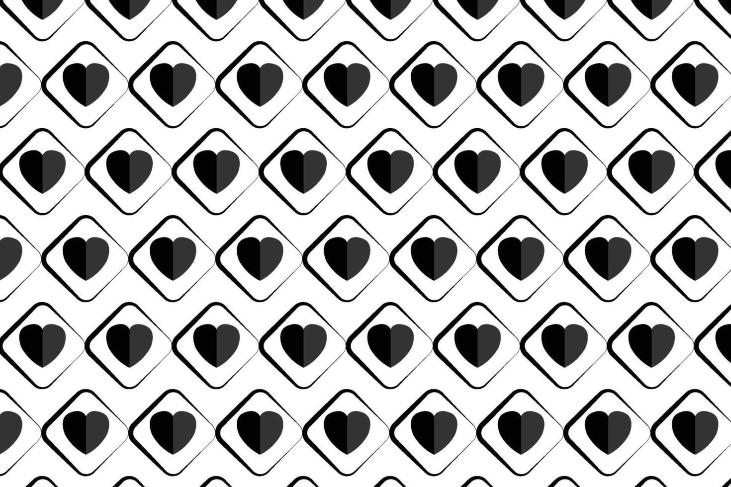 lack hearts on white background seamless pattern. Seamless pattern of simple black hearts isolated on white for wrapping paper or fabric. Hand drawn style. Vector illustration