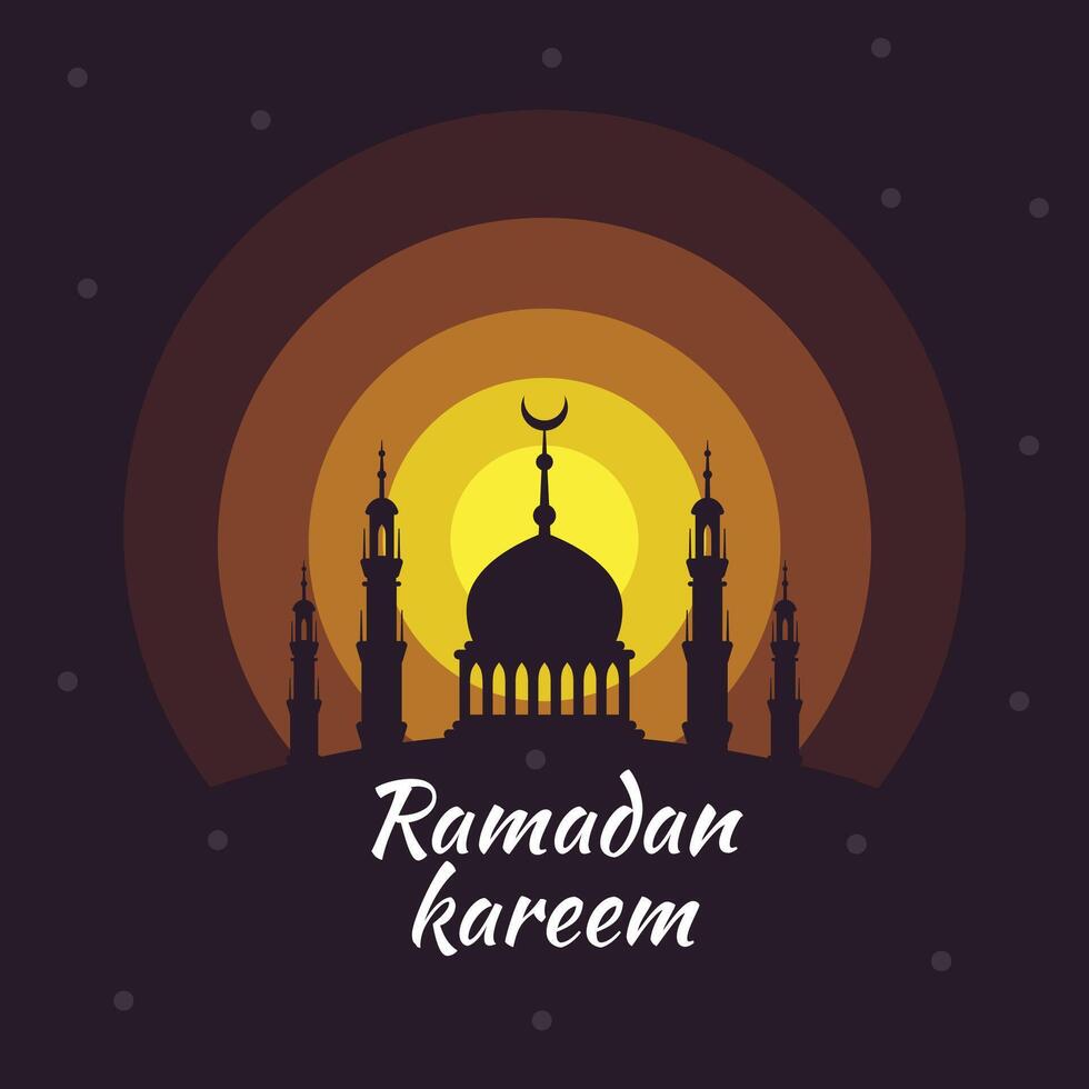 ramadhan eid fitr logo antecedentes vector ilustración. Perfecto para saludo tarjetas carteles y pancartas