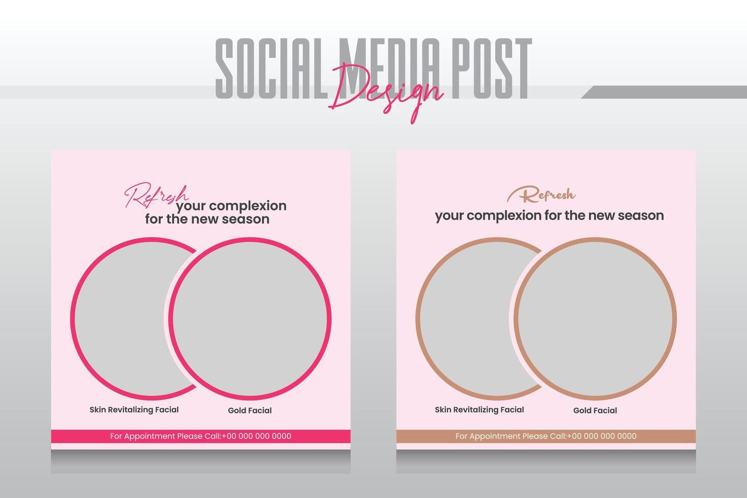 Spa and beauty care social media post or flyer template design vector