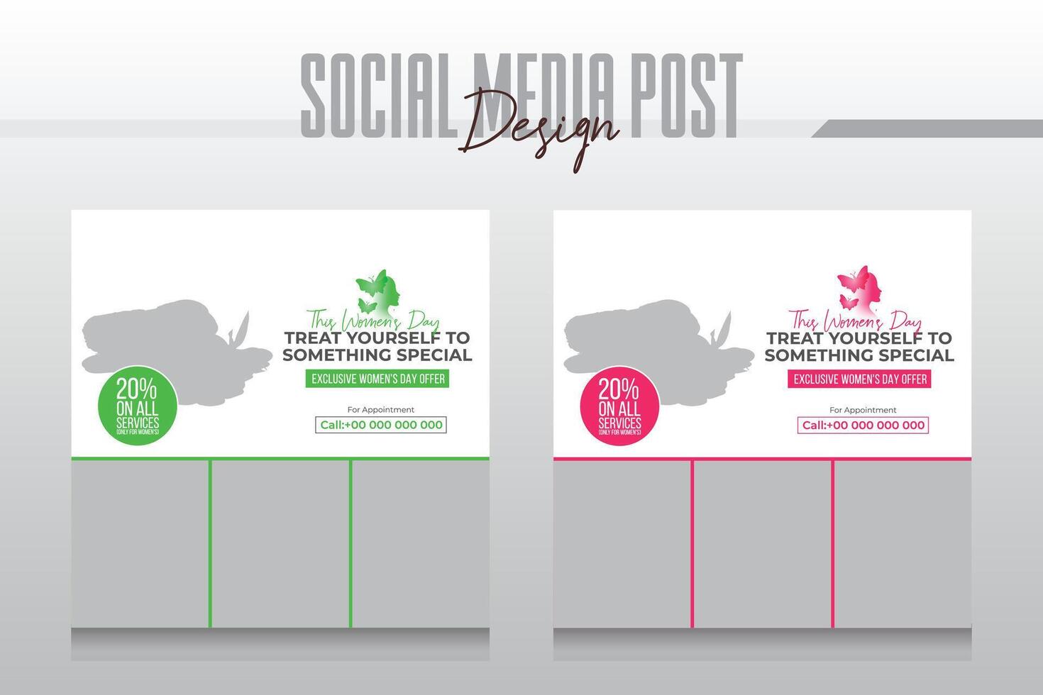 Spa and beauty care social media post or flyer template design vector