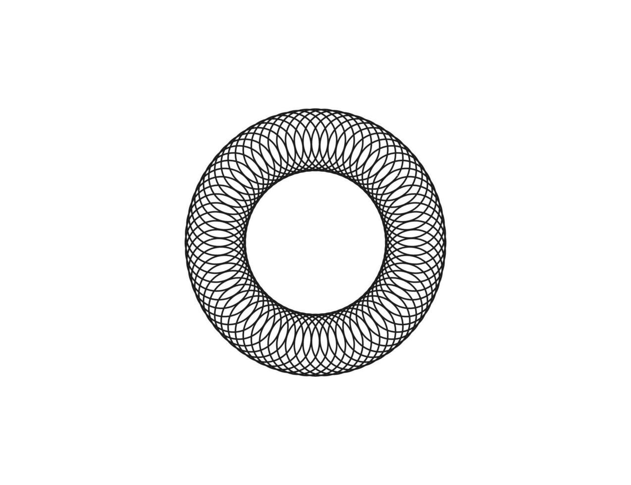 Spirograph abstract element on white background. Vector illustration.