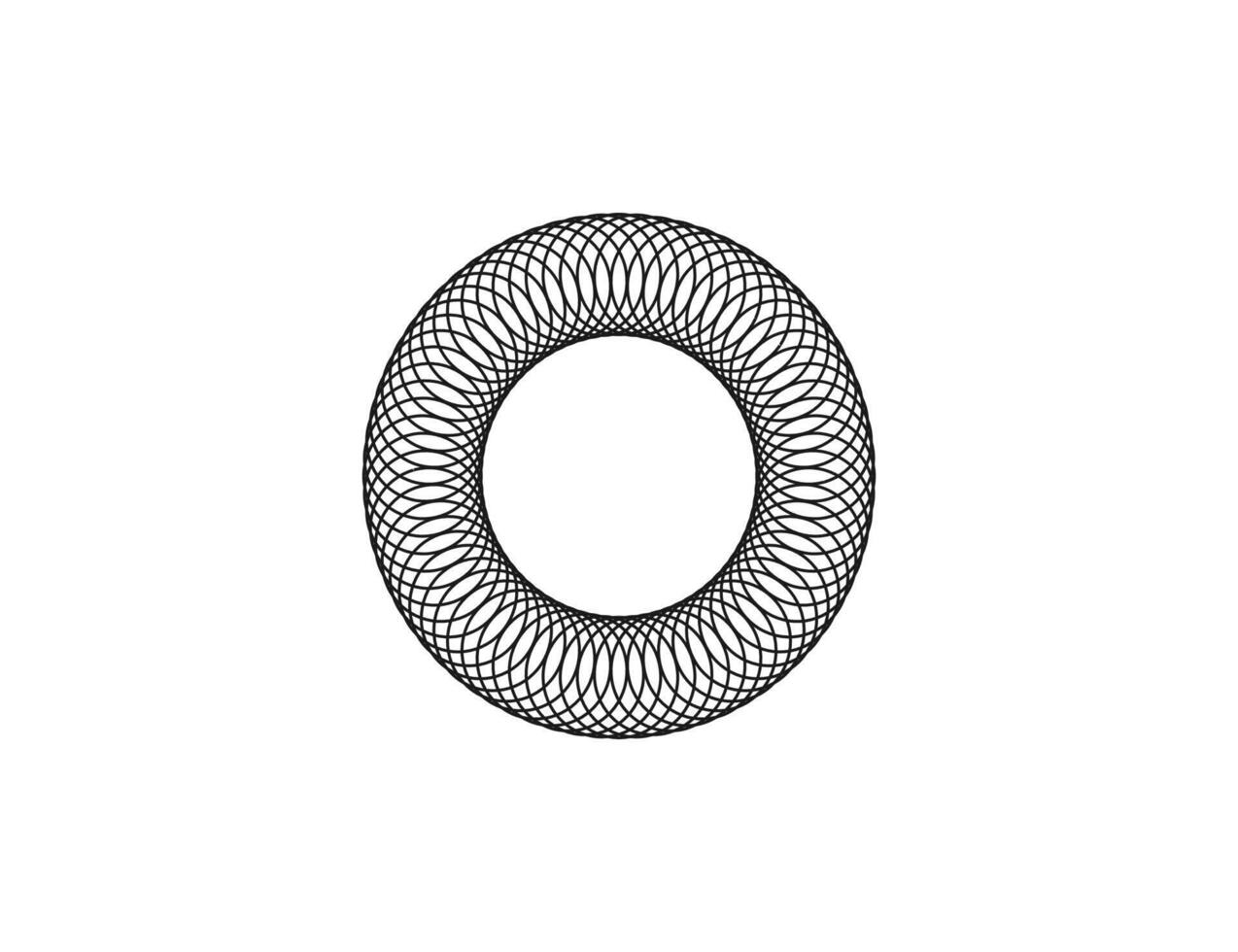 Spirograph abstract element on white background. Vector illustration.