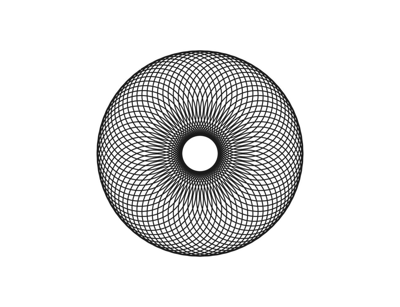 Spirograph abstract element on white background. Vector illustration.