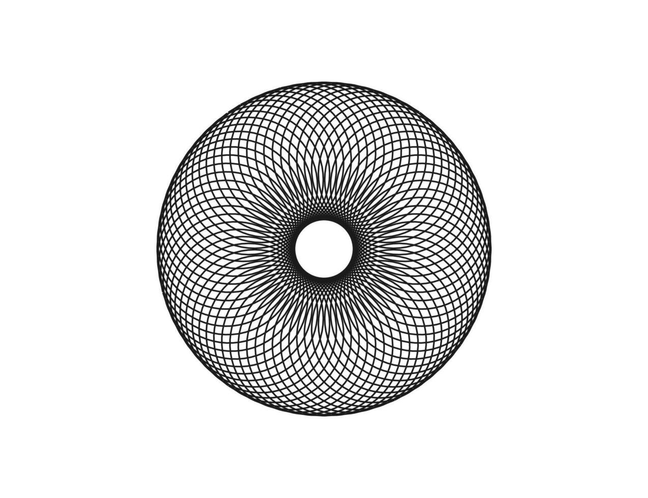 Spirograph abstract element on white background. Vector illustration.