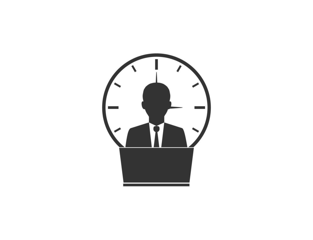 Overtime working icon. Vector illustration.