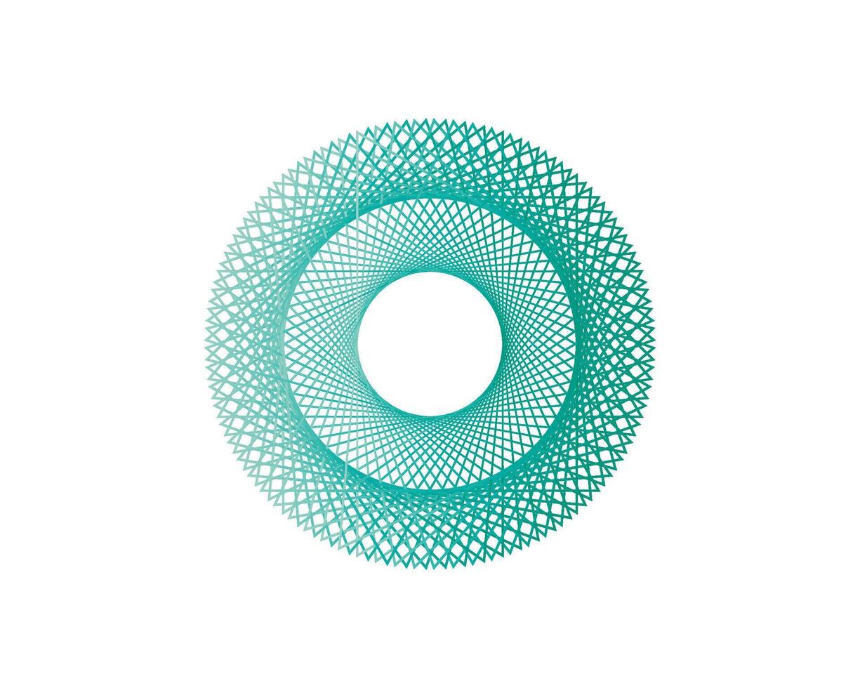 Spirograph abstract element on white background. Vector illustration.