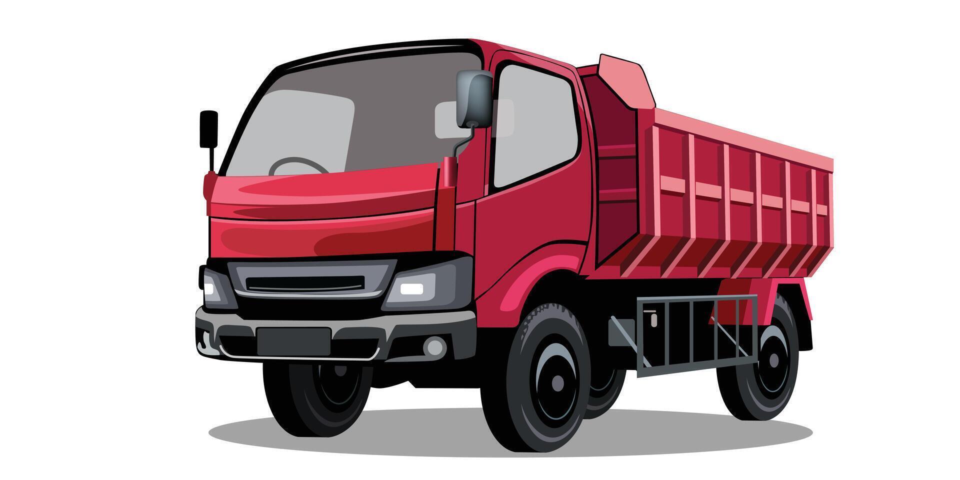 Truck car commercial land vehicle vector for background design.