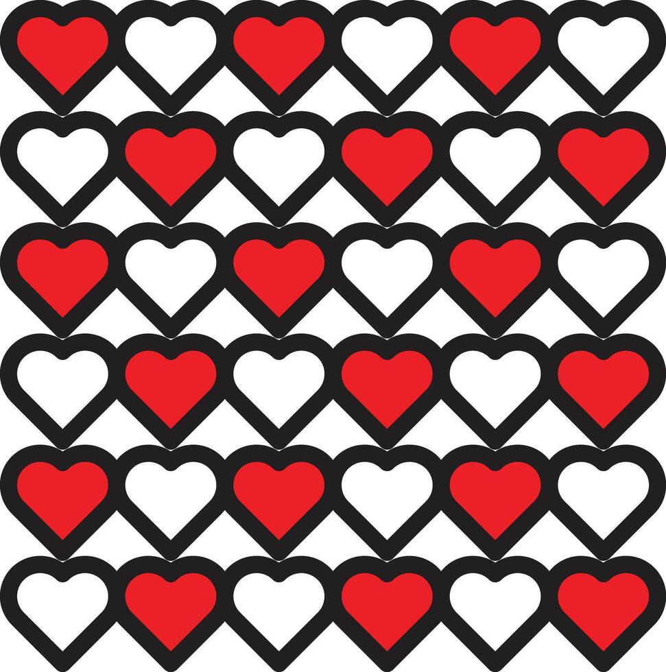 Heart Pattern Design Vector, Love Hearts Simple Pattern Background vector