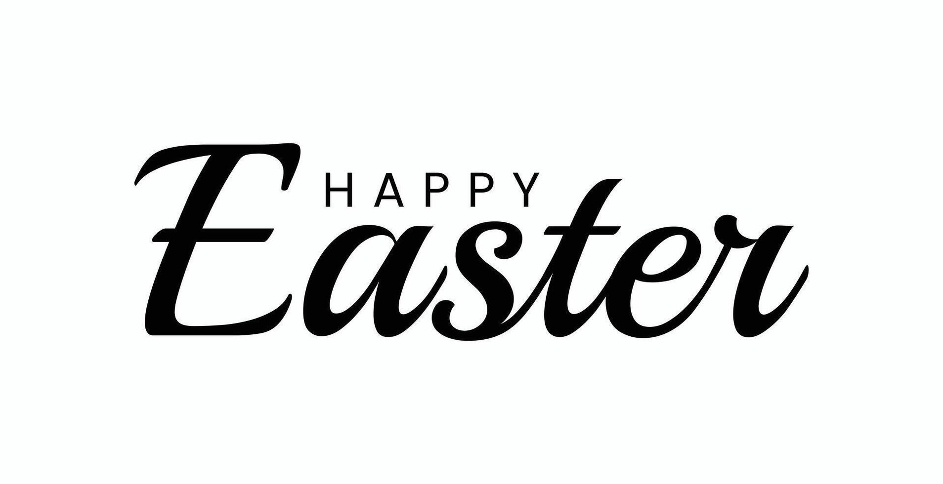 Happy Easter Text vector, Easter Vector Design Art