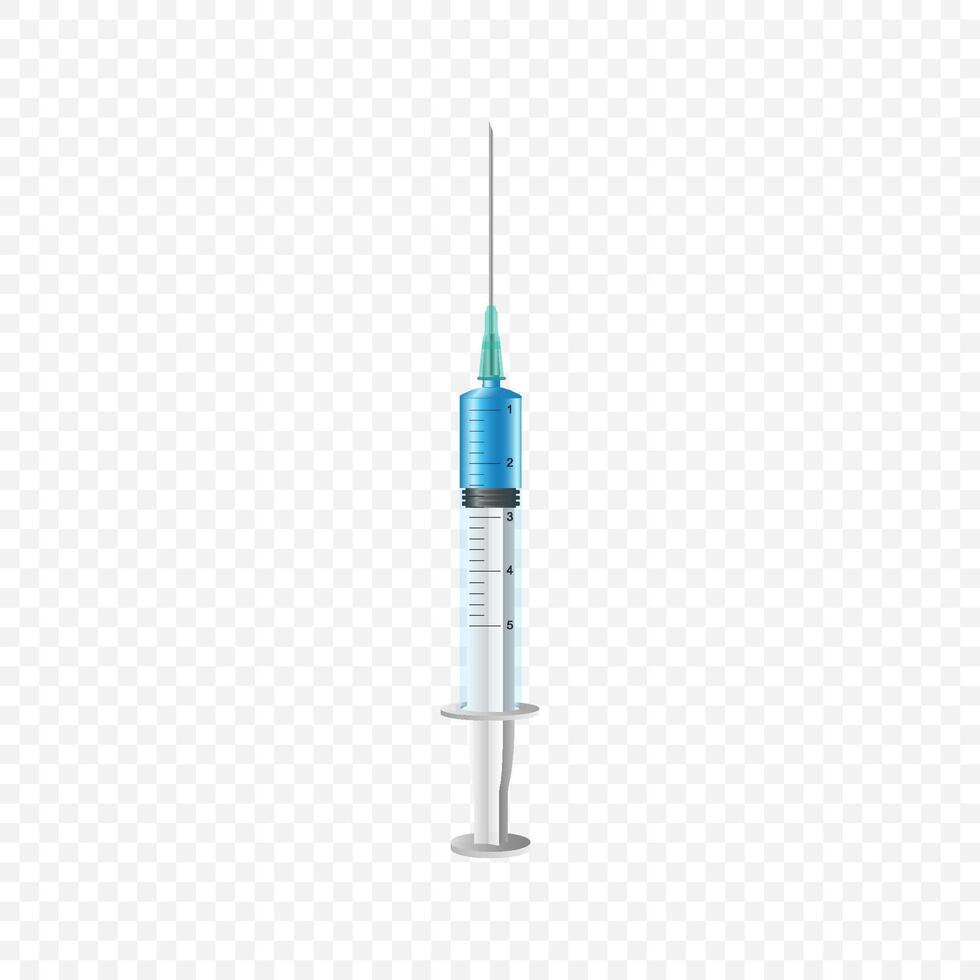Vector medical syringe.