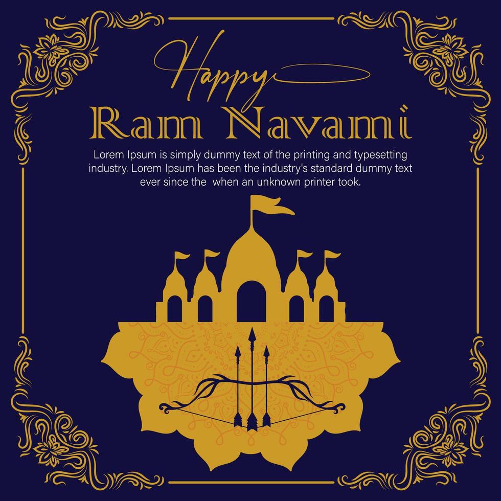 contento RAM navami cultural bandera hindú festival vertical enviar deseos celebracion tarjeta RAM navami celebracion antecedentes RAM navami saludos amarillo beige antecedentes indio hinduismo festival vector