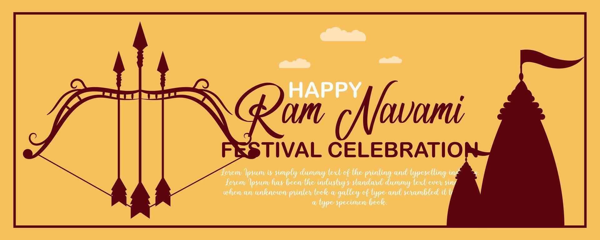 contento RAM navami cultural bandera hindú festival vertical enviar deseos celebracion tarjeta RAM navami celebracion antecedentes vector