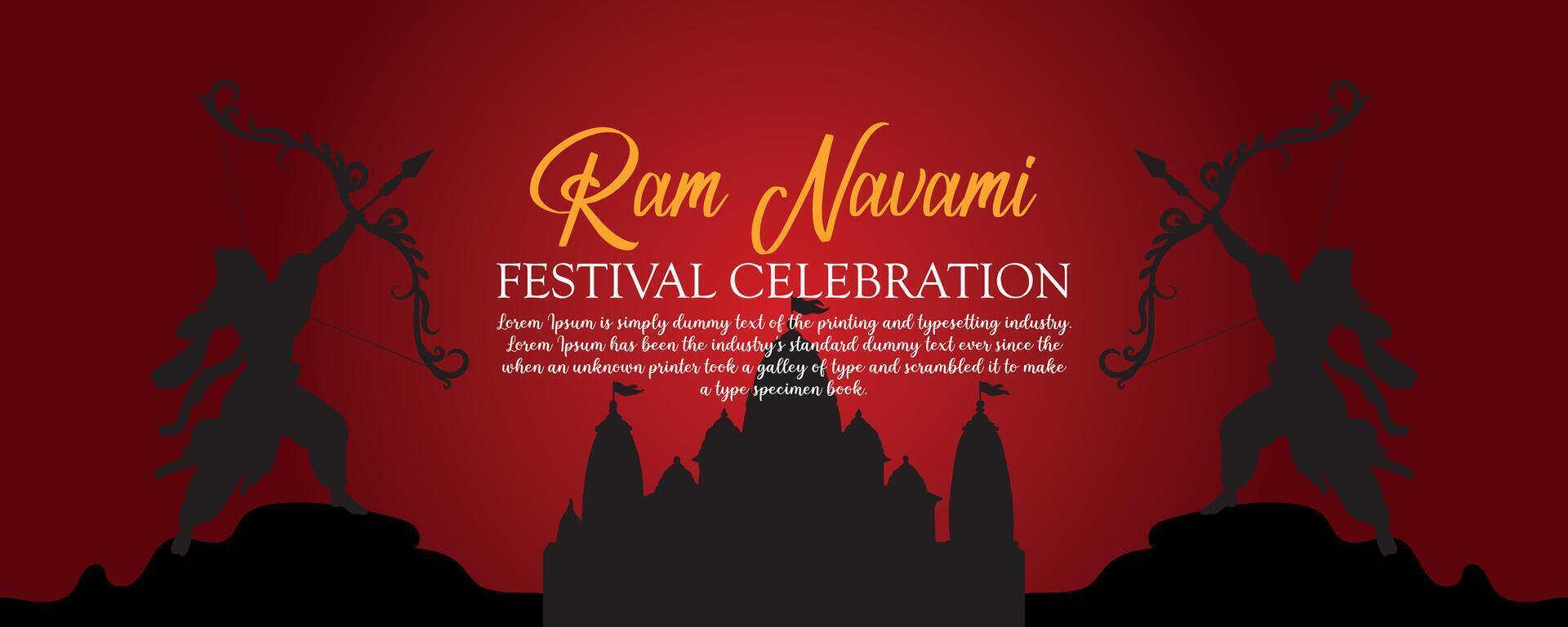 contento RAM navami cultural bandera hindú festival vertical enviar deseos celebracion tarjeta RAM navami celebracion antecedentes vector