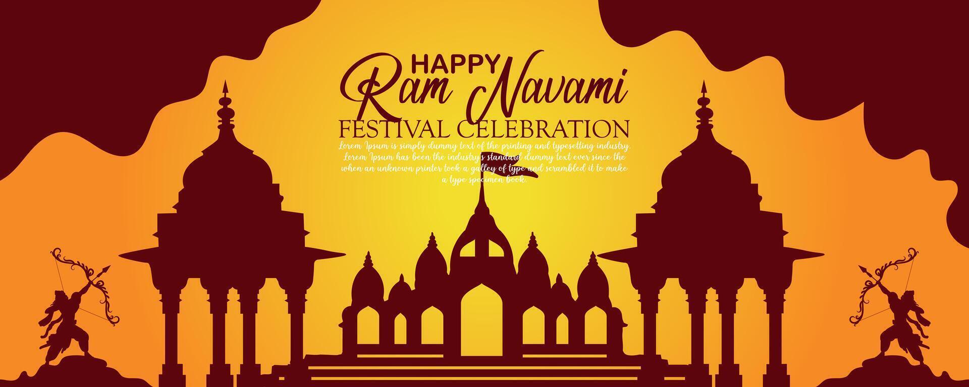 contento RAM navami cultural bandera hindú festival vertical enviar deseos celebracion tarjeta RAM navami celebracion antecedentes vector