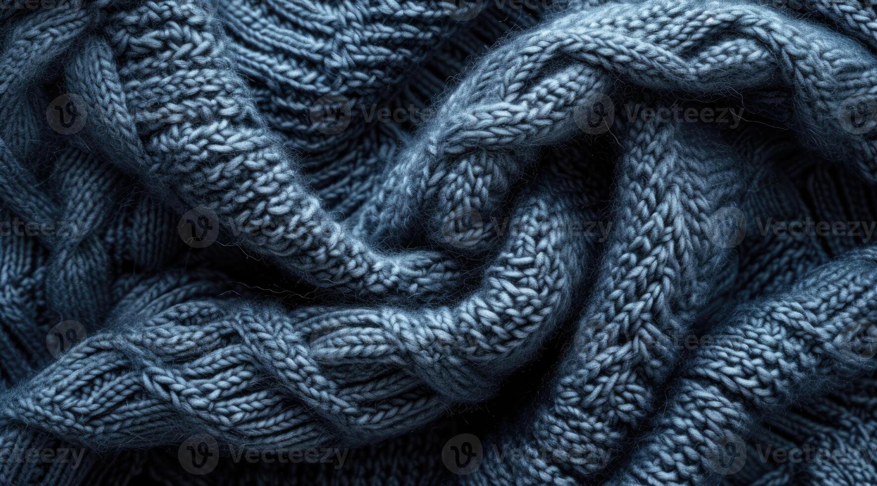 AI generated Knitted wool fabric texture background photo