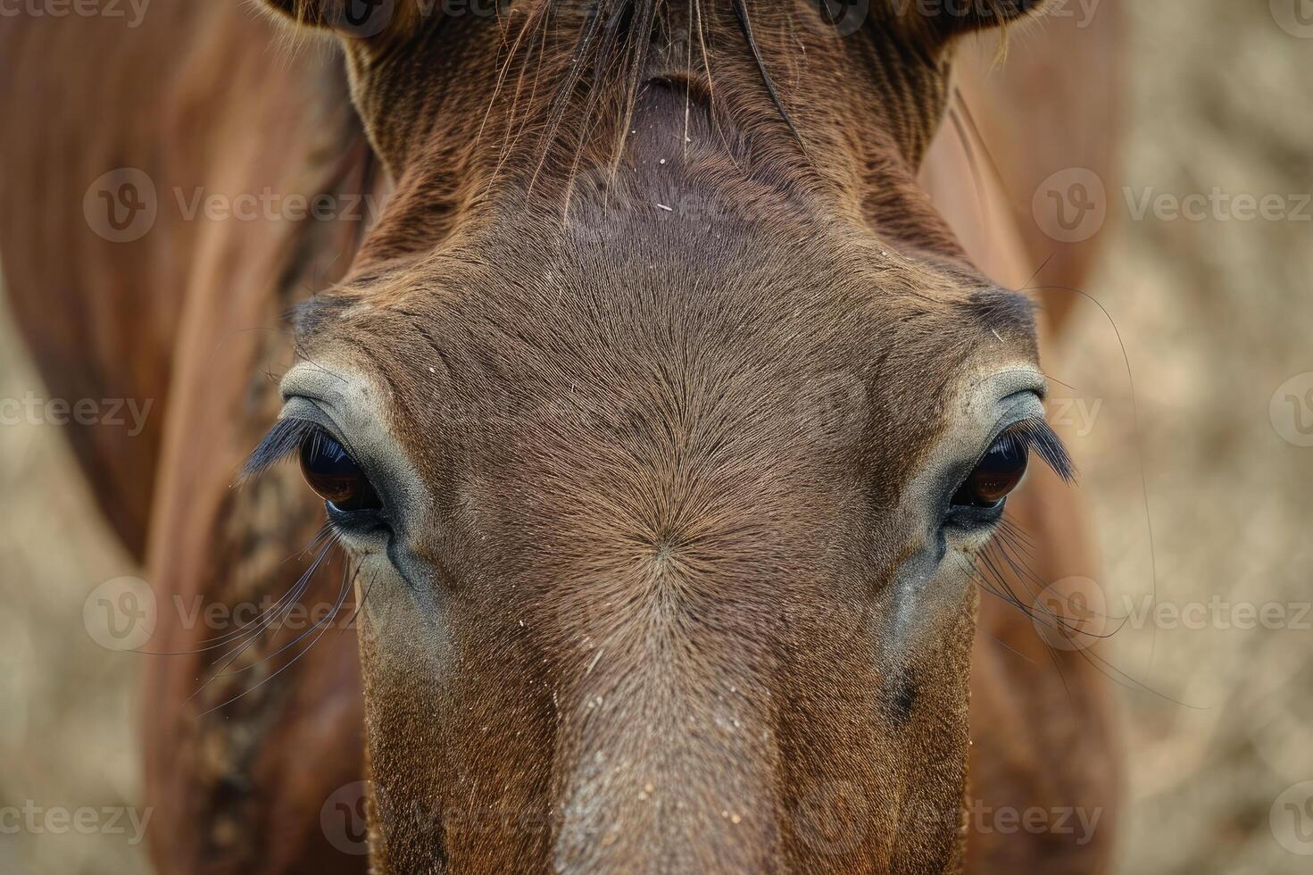 ai generado mula cerca arriba retrato. foto