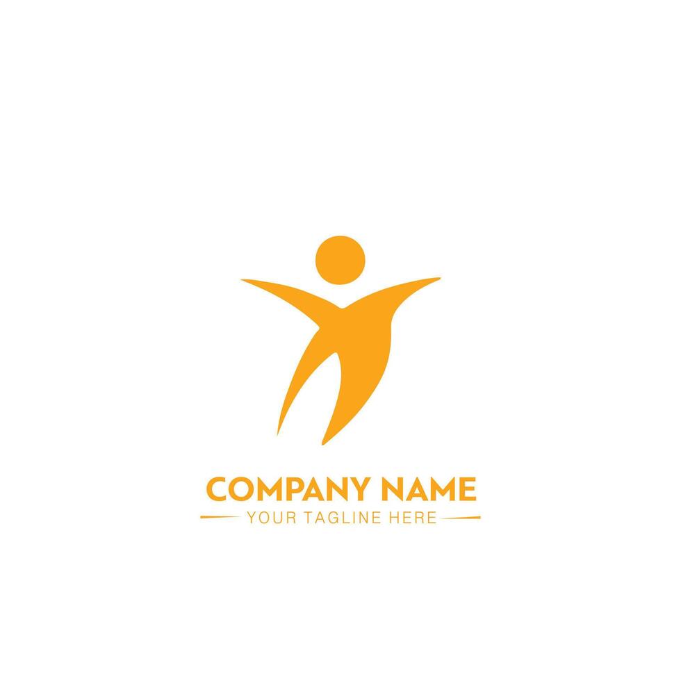 abstract people and human family logo design vector