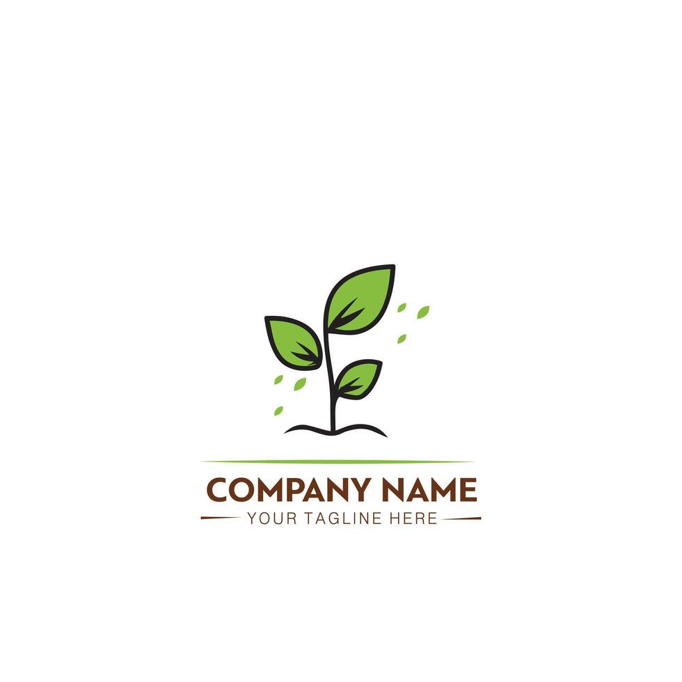 Leaf Logotype template, positive and negative variant, corporate identity for brands vector
