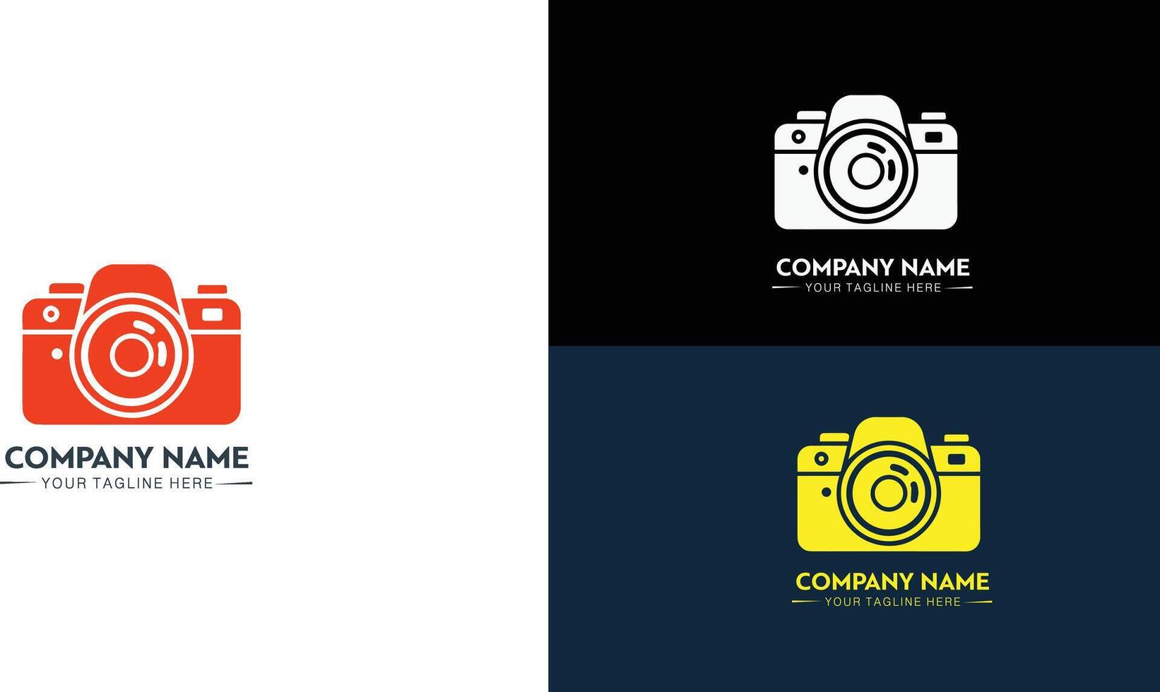 Creative Black Camera Logo Design Symbol Vector Illustration