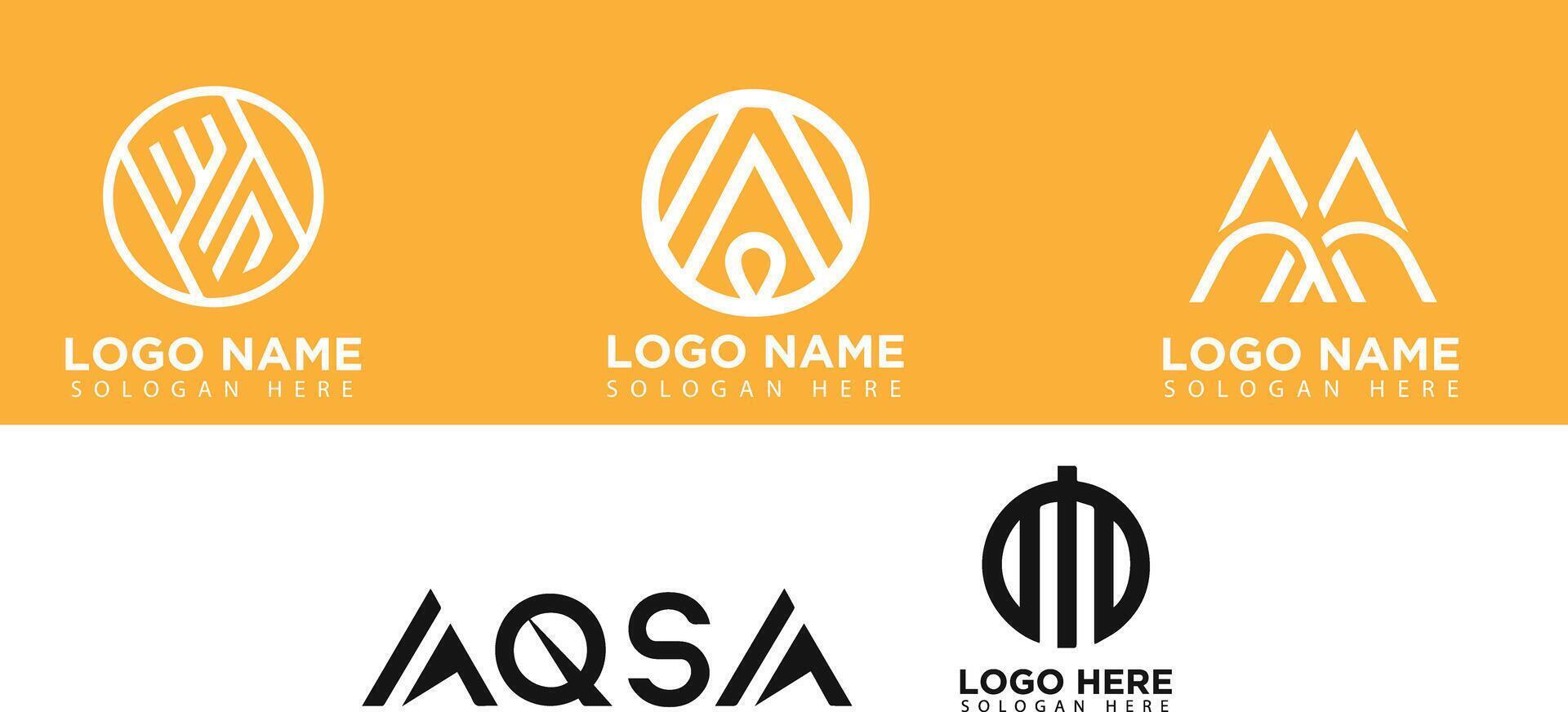 monogram logo vector design