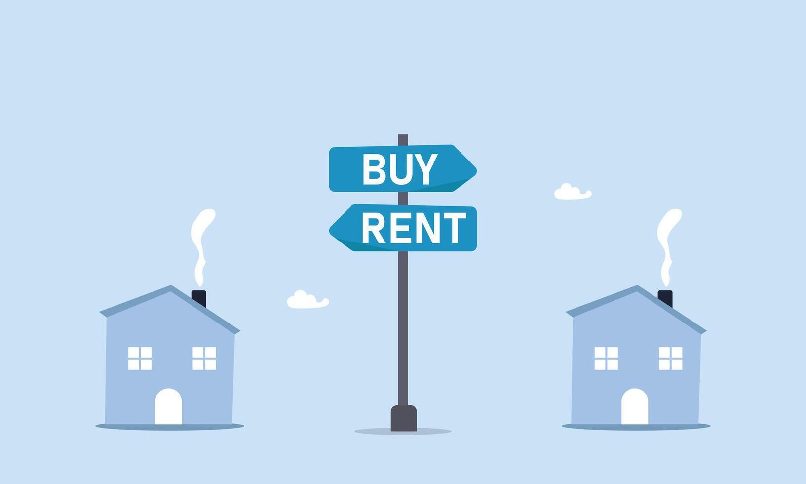 Property buy and rent signs vector