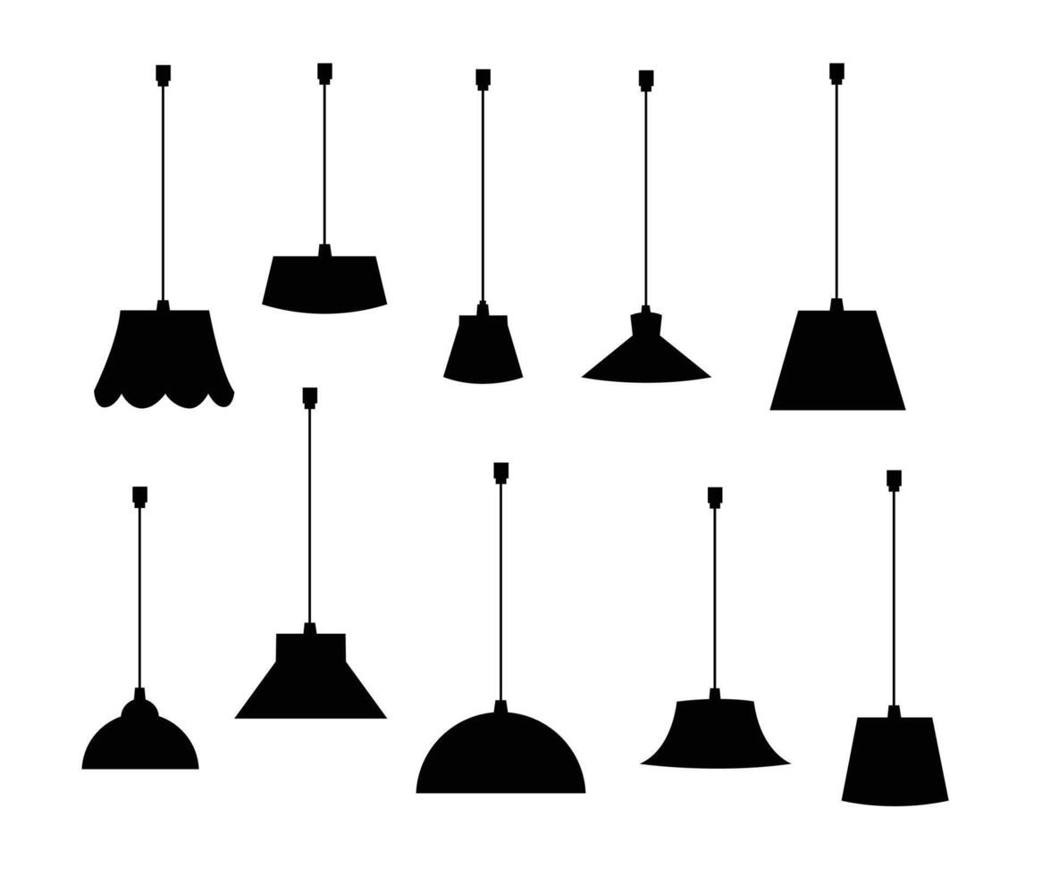 ceiling lamp elements vector illustration