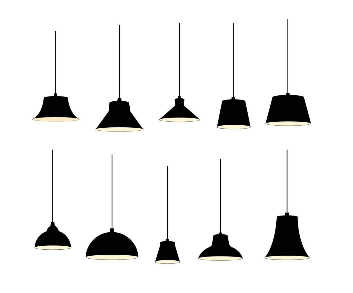 ceiling lamp elements vector illustration