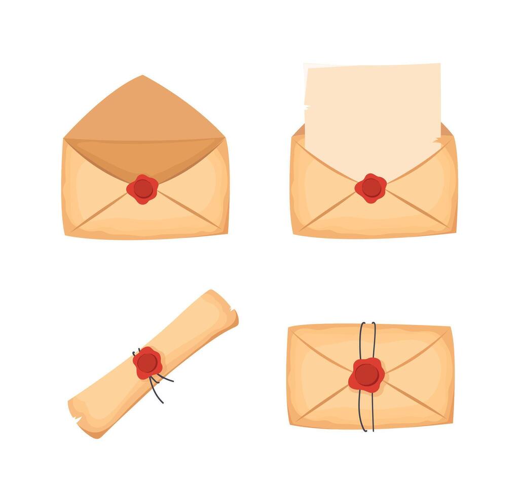 parchment paper vintage vector illustration