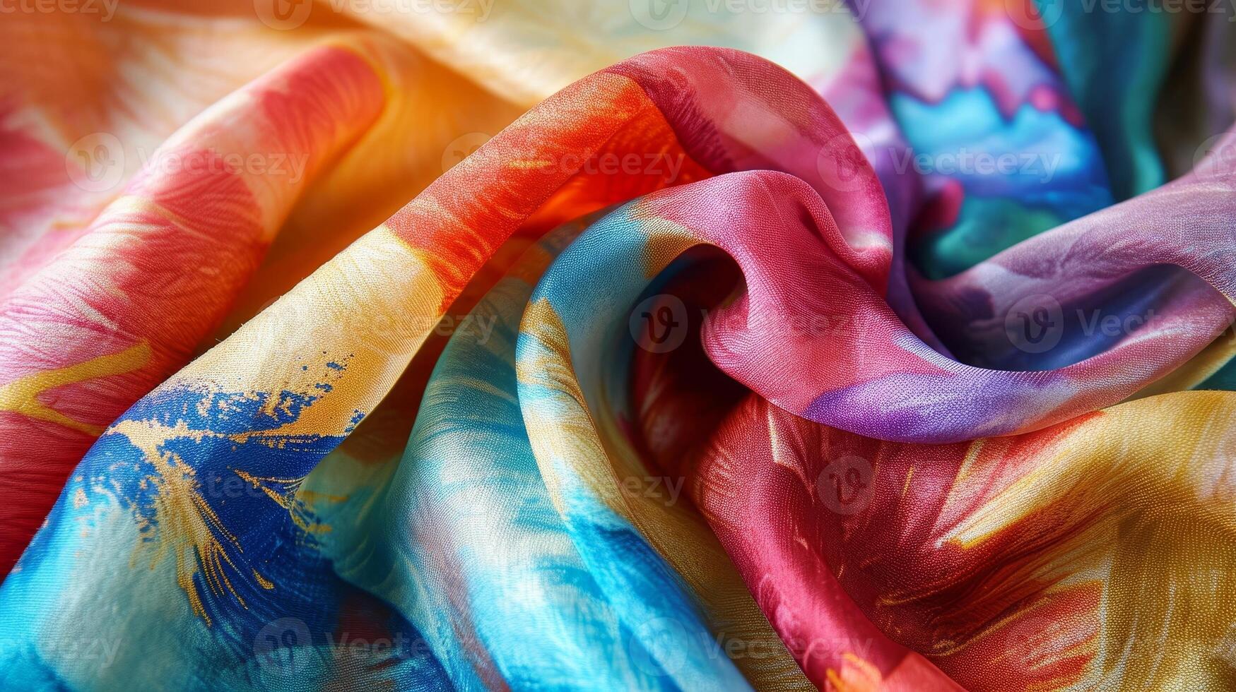 AI generated Luxury colorful scarf. photo