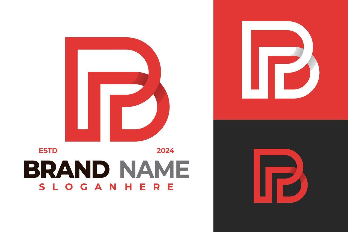 letra pd o bd monograma moderno logo diseño vector símbolo icono ilustración