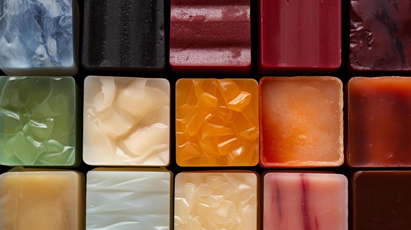 AI generated An artisanal soap bar with natural ingredients and texture in a macro image photo